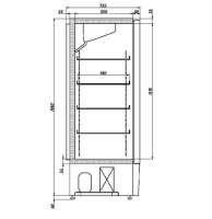 Шкаф холодильный Ариада R 1400 MS со cтеклянной дверью (R290)